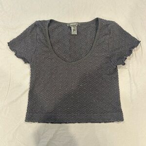 Forever 21 Black cropped t-shirt